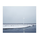 Street light turned on the winter snow street (Print Only) thumbnail