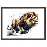 Dynamic Lion In Motion