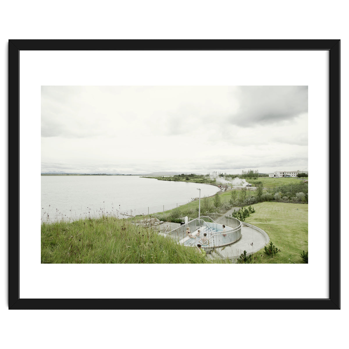 Geothermal lake behind the natural hot spring pool - Iceland