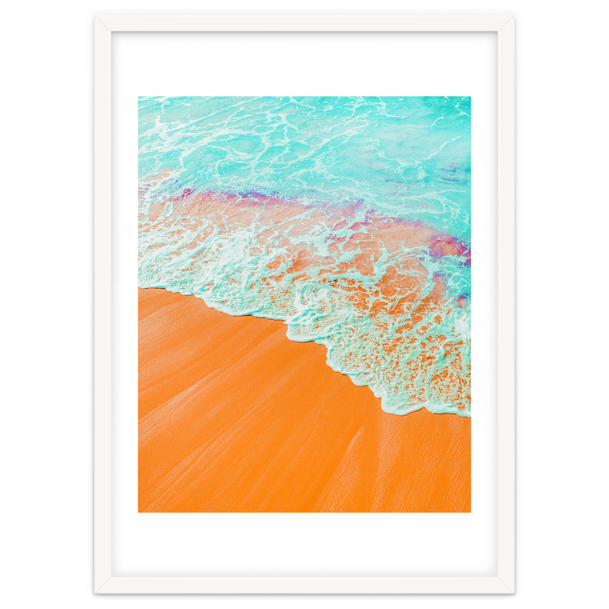 Coral Shore, Ocean Beach Photography, Summer Sea Sand Waves