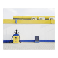 Yellow and blue gas station (Print Only)