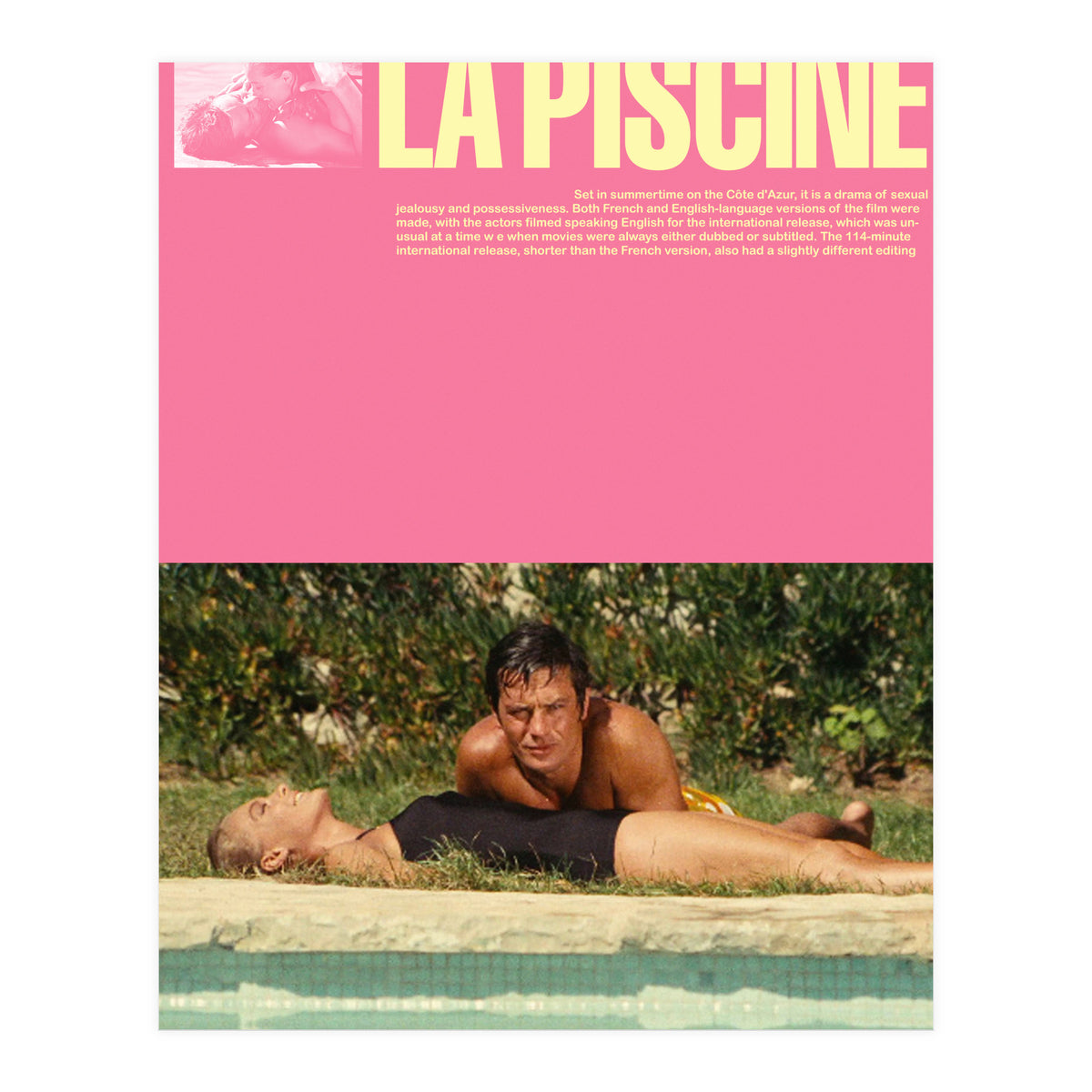 La Piscine Movie (Print Only)