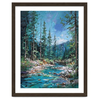 Whispers of the Azure Creek: A Textured Journey
