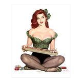 Pinup Sexy Girl Selling Cigarettes (Print Only) thumbnail