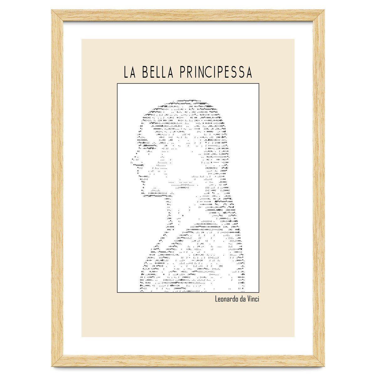 La Bella Principessa – Leonardo Da Vinci Ascii Art