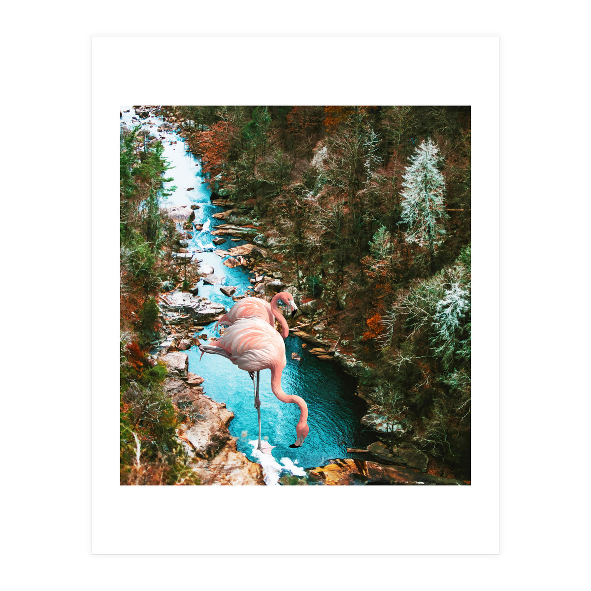 Flamingo Forest #society6 #decor #buyart (Print Only)