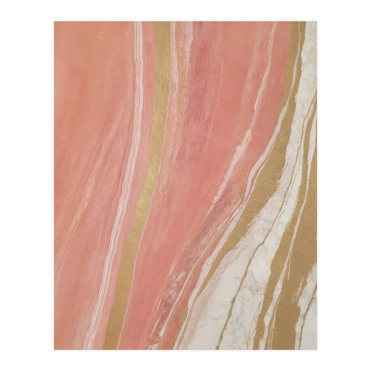 Blush Marble With Gold (Print Only)