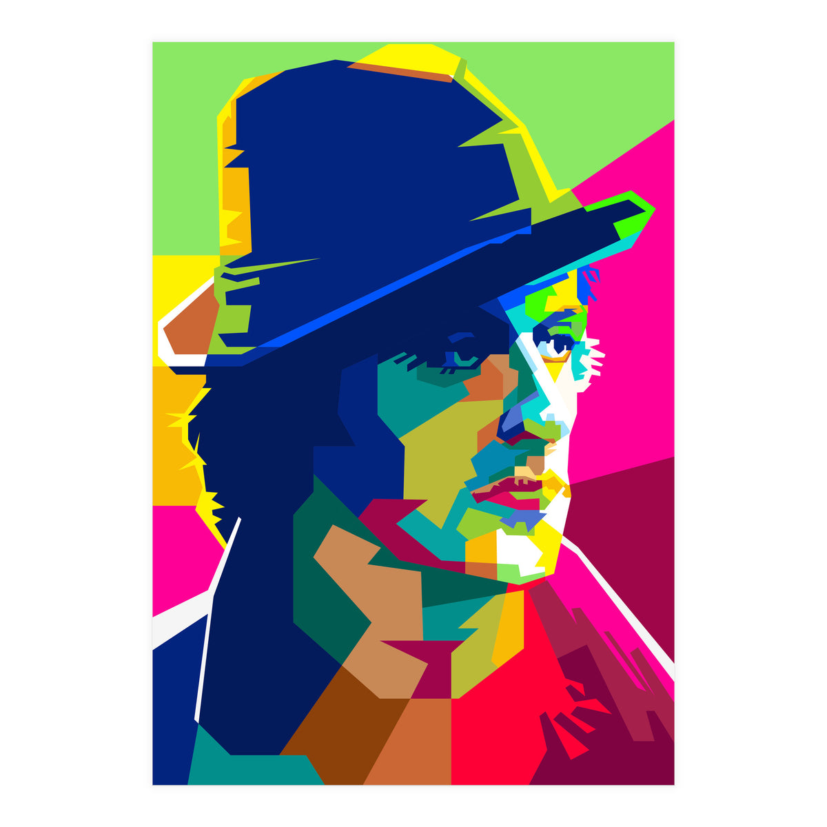 Sylvester Sly Stallone American Actor Pop Art WPAP    (Print Only)