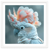 Close Up Of A White Cockatoo With Pink Crest thumbnail