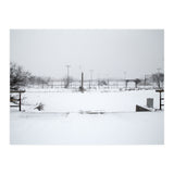 Baseball field covered in snow (Print Only) thumbnail