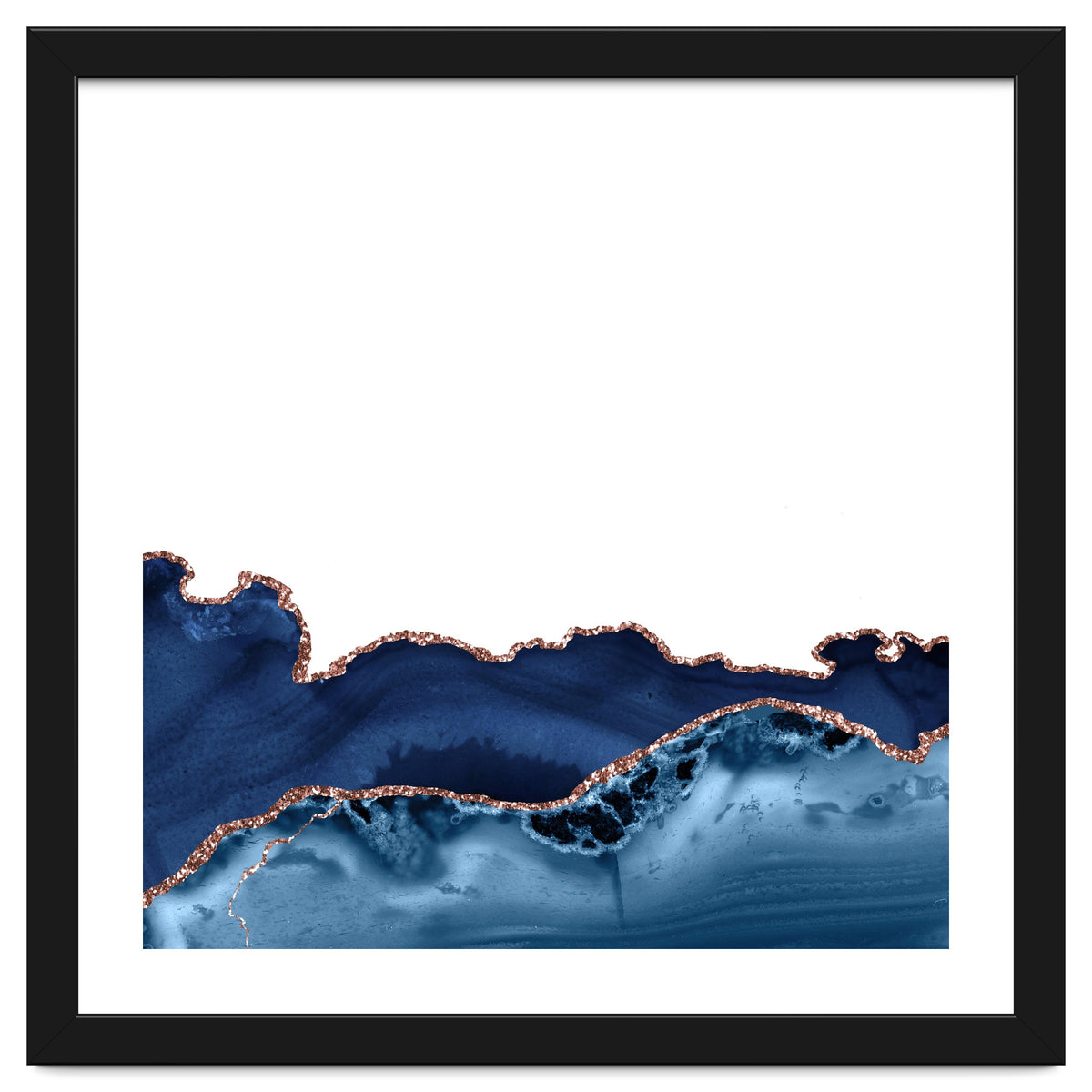 Navy & Rose Gold Agate Texture 26