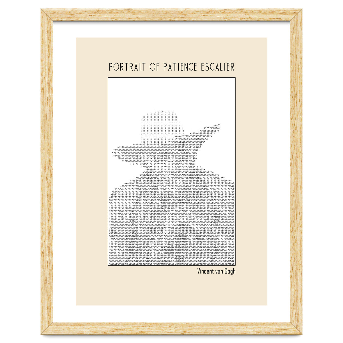 Portrait Of Patience Escalier Vincent Van Gogh Ascii Art