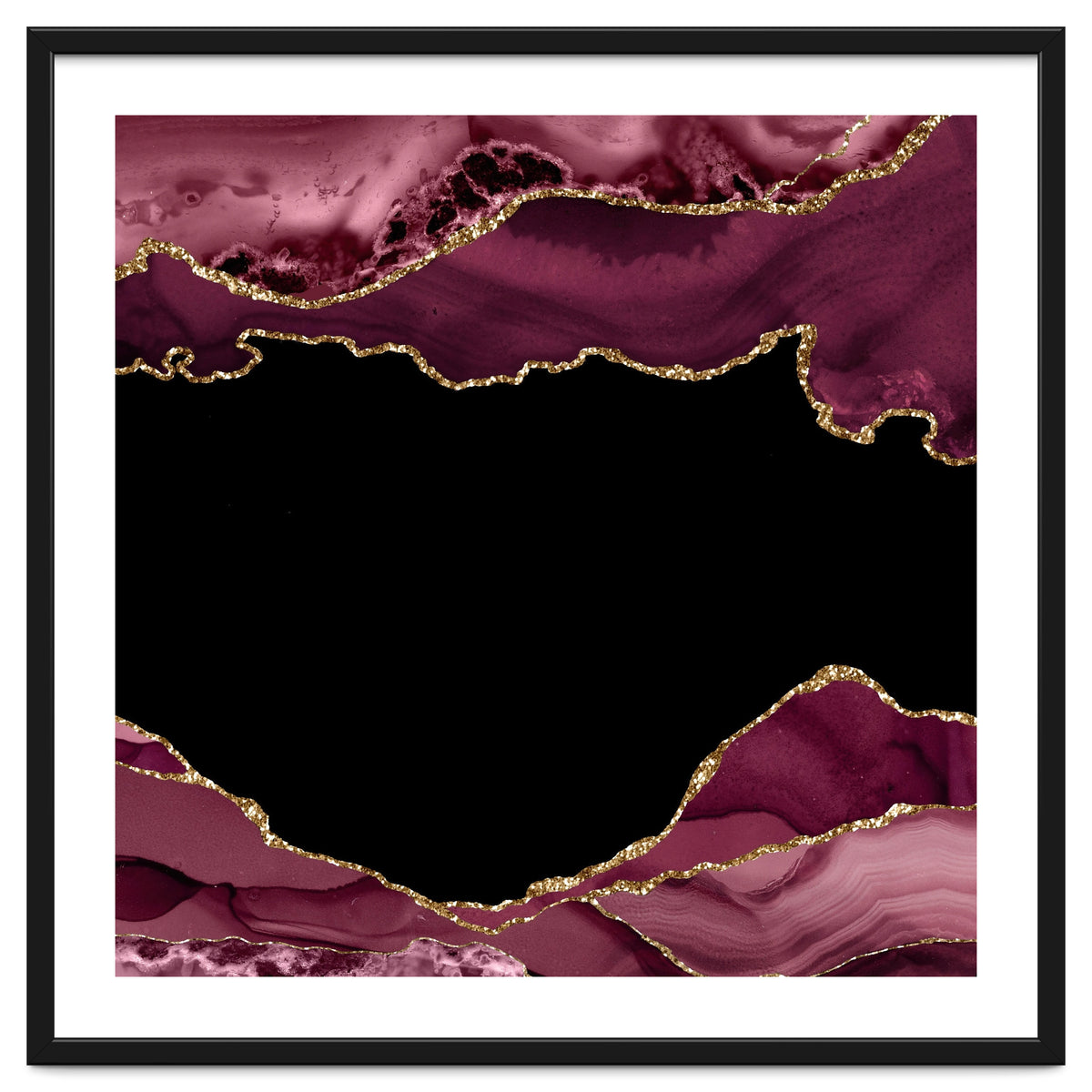 Burgundy & Gold Agate Texture 18