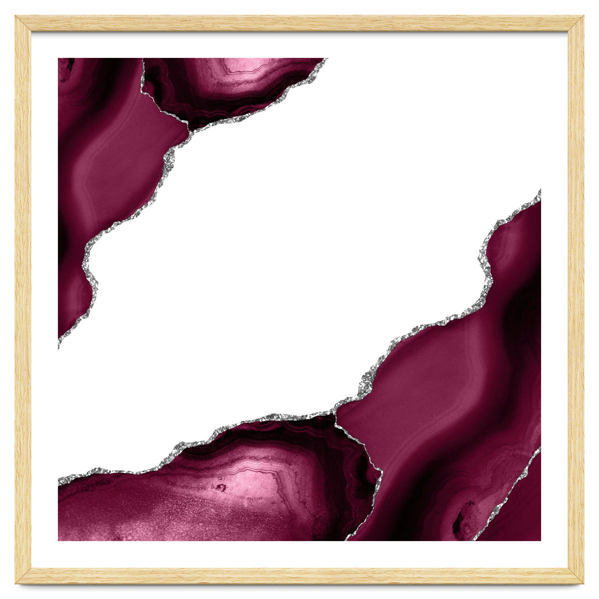 Burgundy & Silver Agate Texture 08