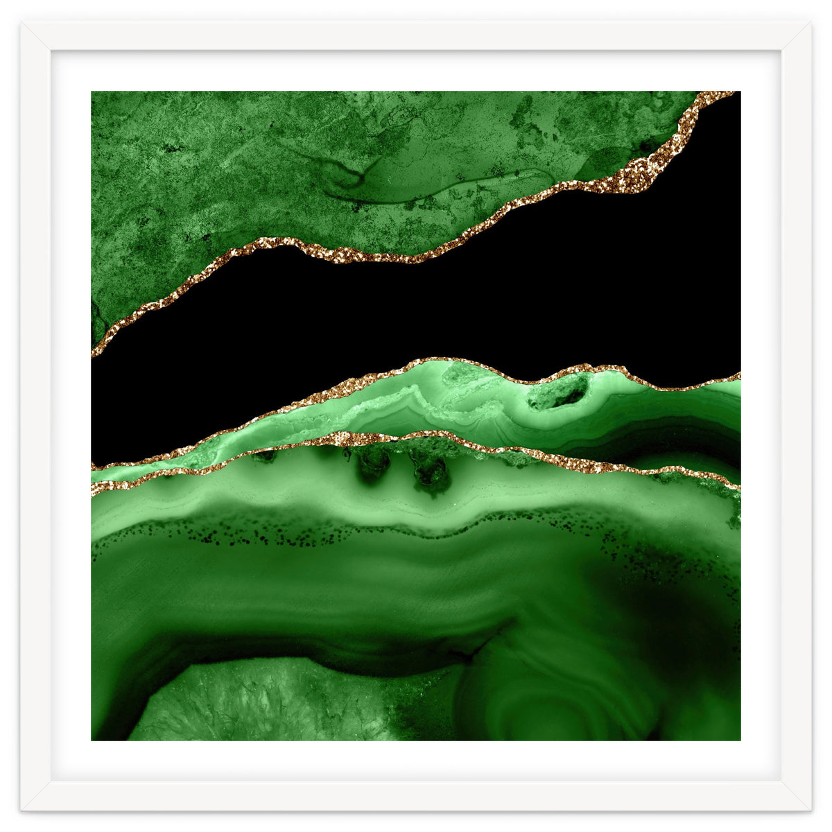 Green & Gold Agate Texture 13