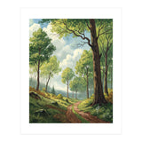 Vibrant Summer Forest Landscape Painting (Print Only) thumbnail