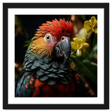 Vibrant Macaw Parrot With Red And Yellow thumbnail