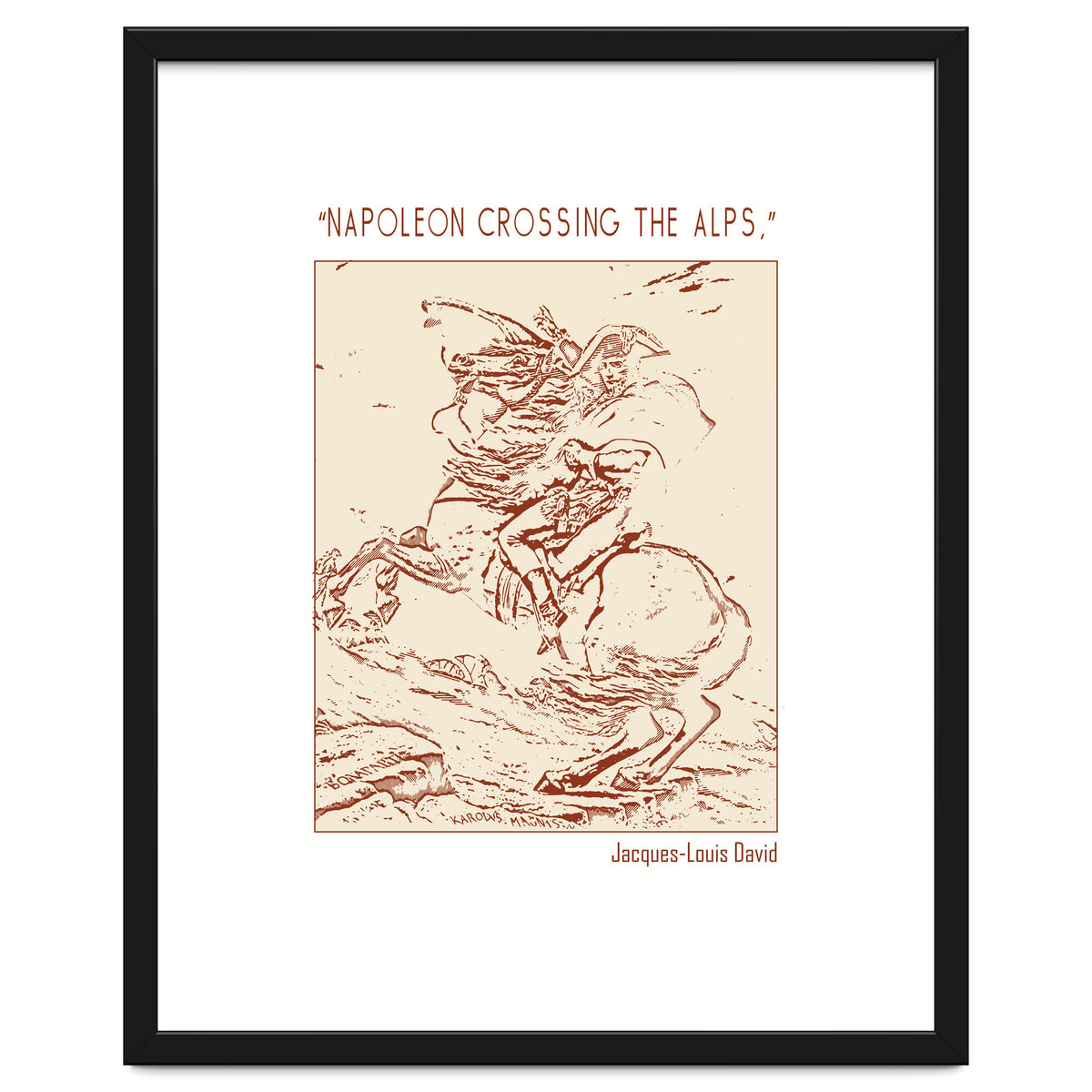 “napoleon Crossing The Alps,” – Jacques Louis David