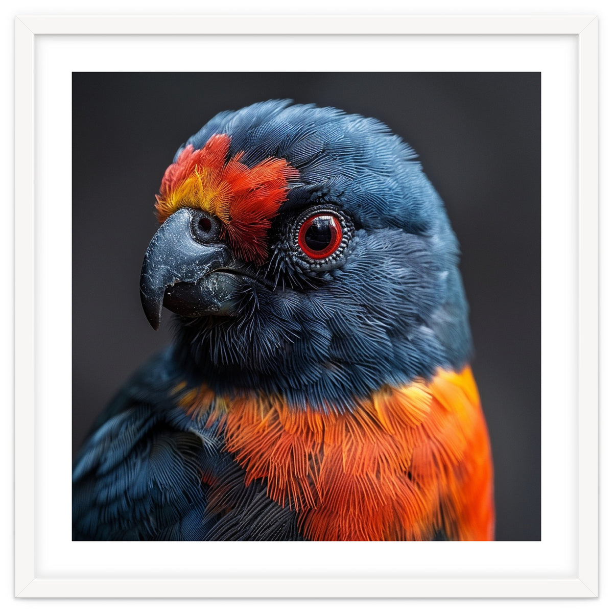 Close Up Portrait Of A Colorful Parrot