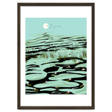 Dreamy Lake, Pastel Nature Botanical Jungle Landscape, Travel Pond Forest Plants Bohemian, Eclectic Scenic thumbnail