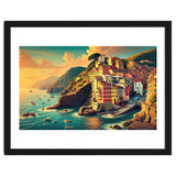 Vintage Cinque Terre Poster, Italy thumbnail