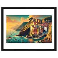 Vintage Cinque Terre Poster, Italy