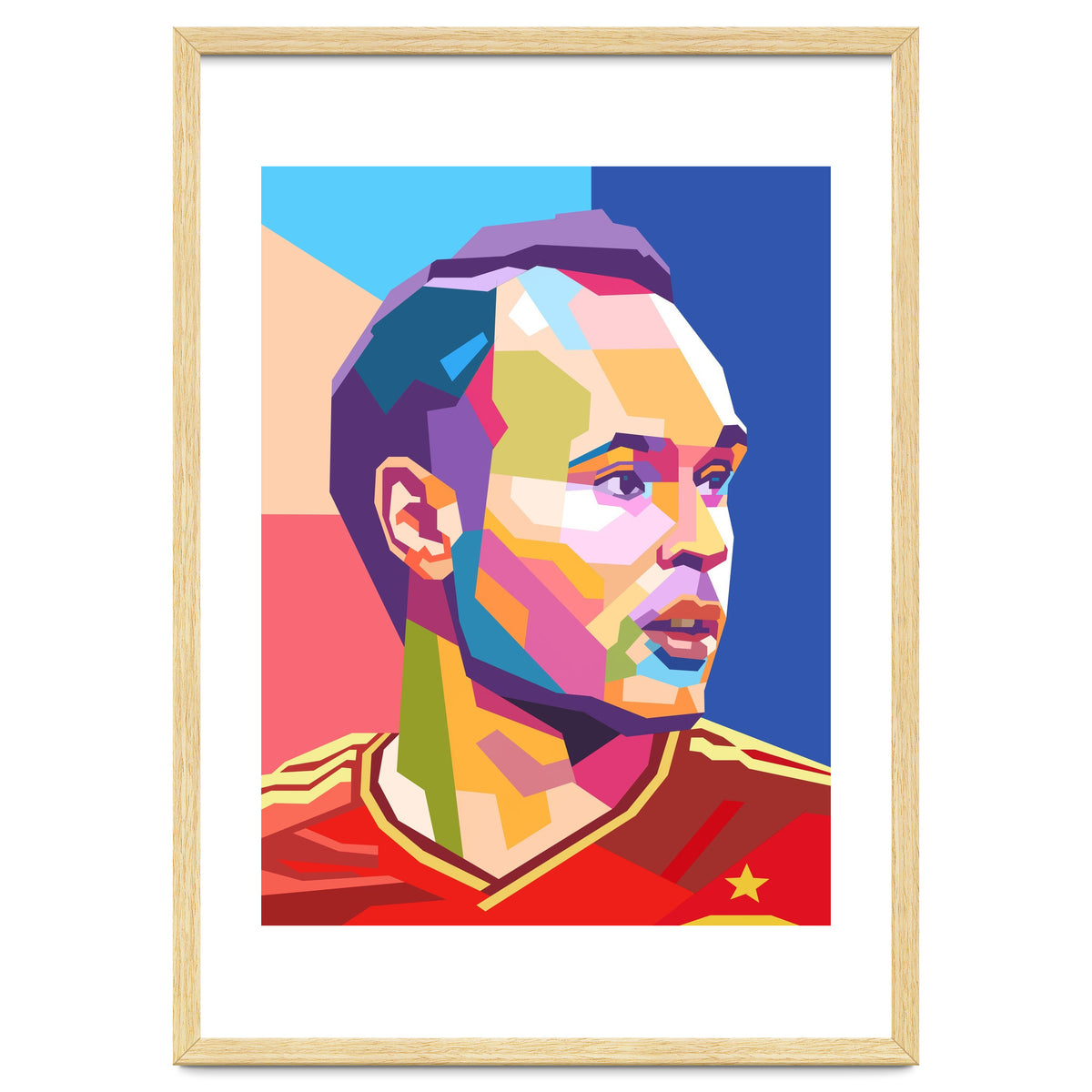 Iniesta pop art portrait