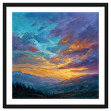 Ethereal Alpine Sunset Over Distant Peaks thumbnail