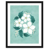 White Flowers On Mint thumbnail