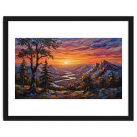 Sunset Over the Valley Peaks