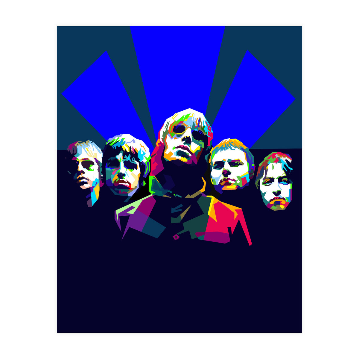 OASIS British Rock Band Art WPAP Trending Now (Print Only)