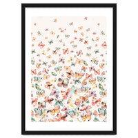 Watercolor Spring Butterflies Apricot