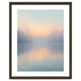 Misty Sunrise Over Pine Forest Lake thumbnail
