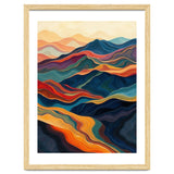 Abstract Mountain Landscape Art with Fluid Textures thumbnail
