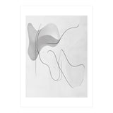 Abstract Black And White Flowing Lines And Shapes (Print Only) thumbnail