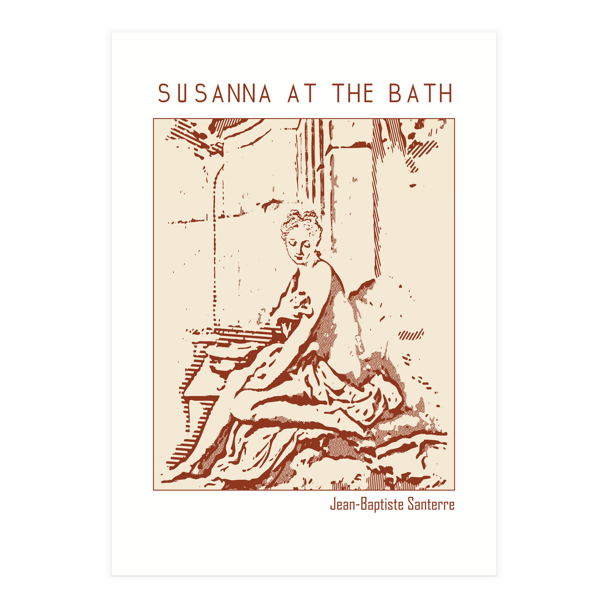 Susanna At The Bath – Jean Baptiste Santerre (Print Only)
