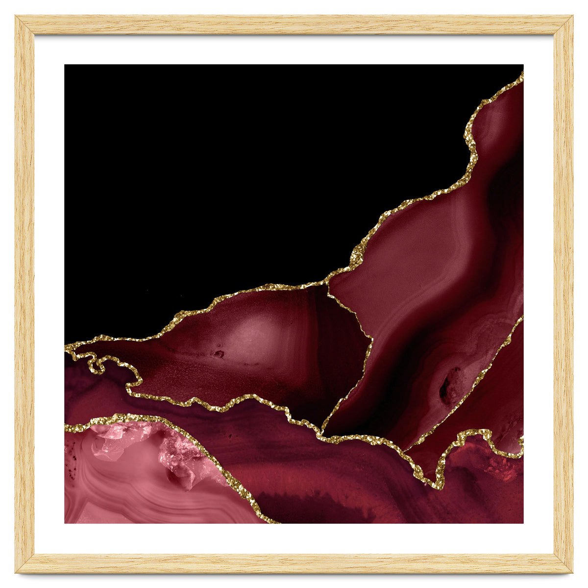 Burgundy & Gold Agate Texture 03