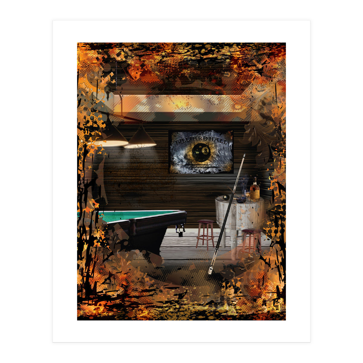 Billiards Pool Hall (Print Only)