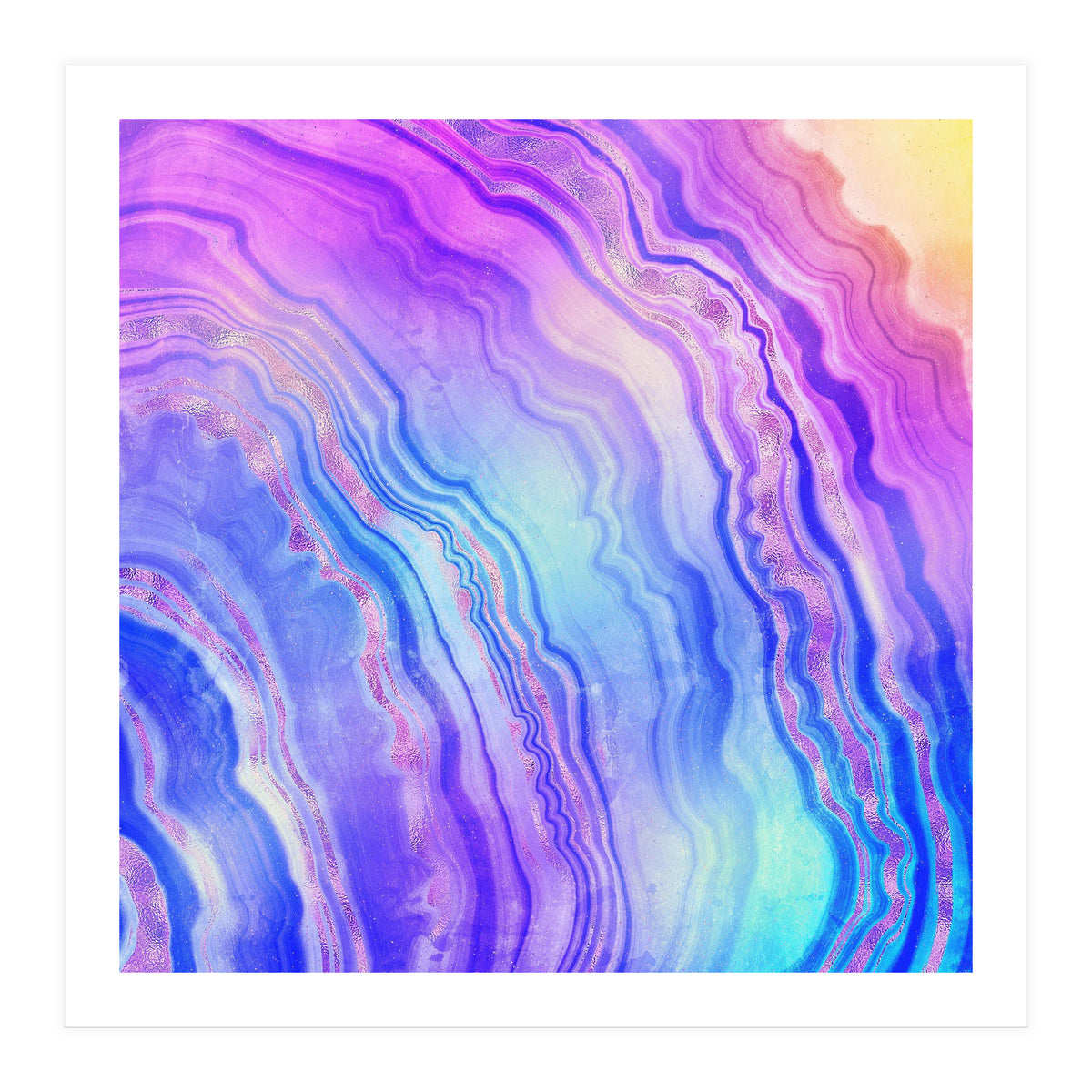 Neon Agate Texture 07 (Print Only)