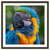 Close Up Blue And Yellow Macaw Parrot Face thumbnail