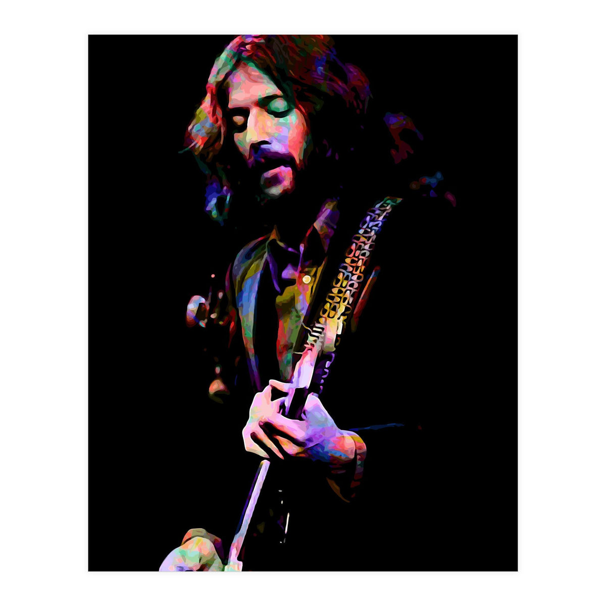 Eric Clapton Rock and Blues Guitarist Legend v3 (Print Only)