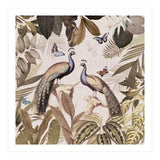 Vintage Sepia Exotic Peacocks Jungle (Print Only) thumbnail
