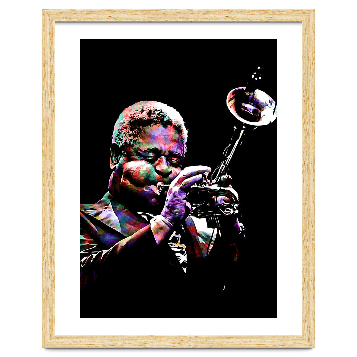 Dizzy Gillespie American Jazz Trumpeter Legend Colorful