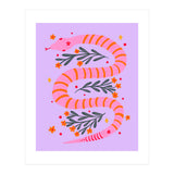 Modern snake - pink and orange (Print Only) thumbnail