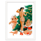 Three Beautiful Women Decorating a Christmas Tree thumbnail