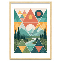 Geometric Convergence: A Mosaic of the Alpine Wilderness