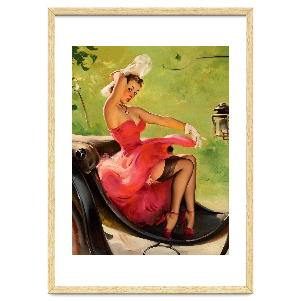 Pinup Girl On A Chariot Fast Ride