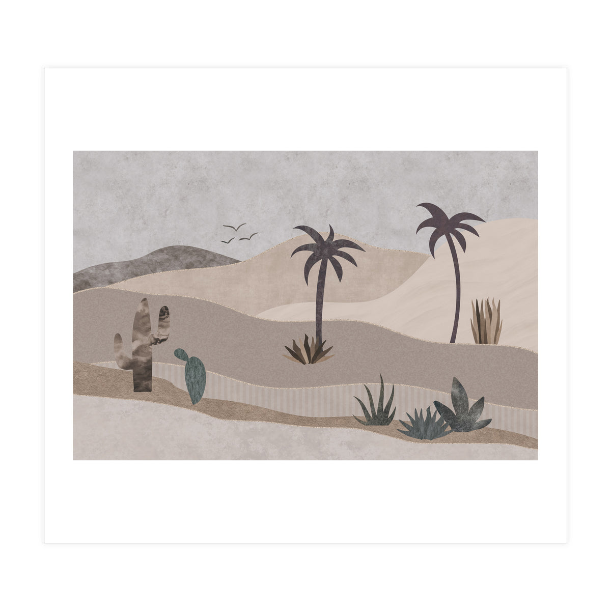 Abstract Landscape Calm Oasis (Print Only)