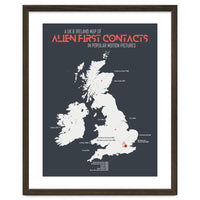 UK & Ireland Map of Alien First Contacts in Movies