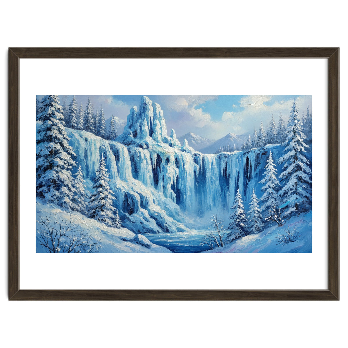 Frozen Cascades of Winter